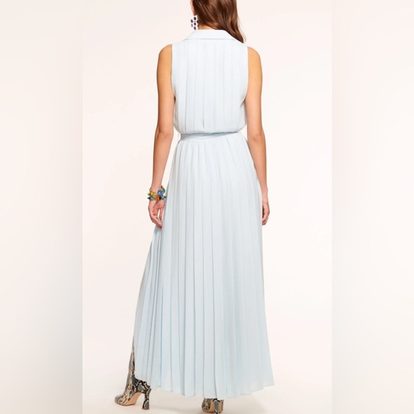 RAMY BROOK Coraline Pleated Maxi Shirtdress
Size Medium color Cristal Blue - Picture 2 of 8